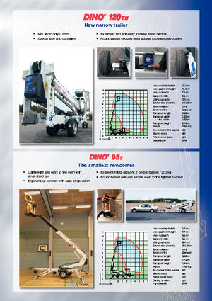 Nacelles télescopiques sur remorque Dino Lift Dino 95 T