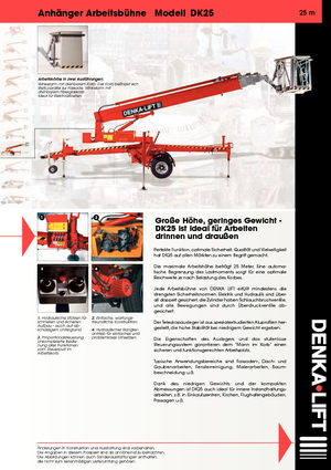 Nacelles télescopiques sur remorque Denka-Lift - Rothlehner DK 25