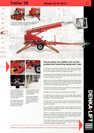 Nacelles télescopiques sur remorque Denka-Lift - Rothlehner DL 21 