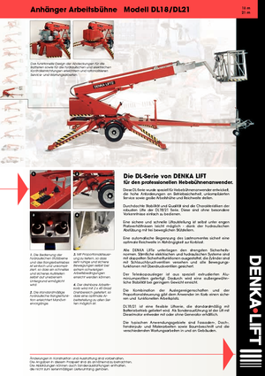 Nacelles télescopiques sur remorque Denka-Lift - Rothlehner DL 21 