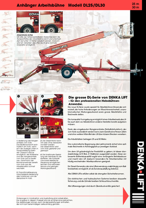 Nacelles télescopiques sur remorque Denka-Lift - Rothlehner DL 25 