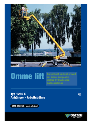 Nacelles télescopiques sur remorque OMMELIFT Omme 1250 EBZ
