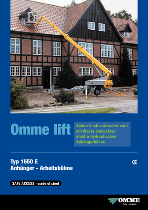 Nacelles télescopiques sur remorque OMMELIFT Omme 1650EB