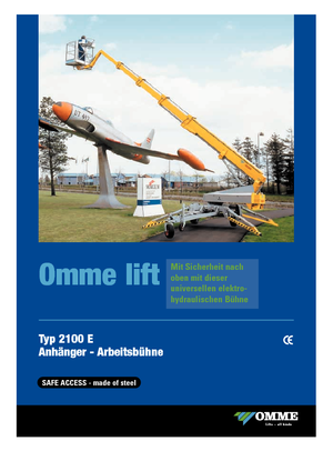 Nacelles télescopiques sur remorque OMMELIFT Omme 2100EB