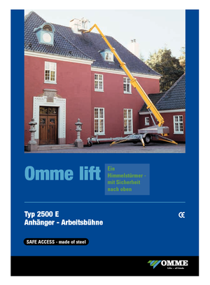 Nacelles télescopiques sur remorque OMMELIFT Omme 2500EBB