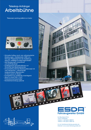 Nacelles télescopiques sur remorque Esda TA 2220