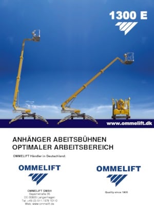 Nacelles télescopiques sur remorque OMMELIFT 1300 E