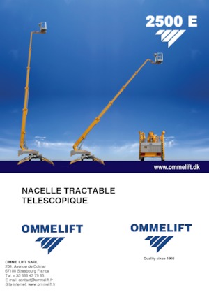 Nacelles télescopiques sur remorque OMMELIFT 2500 E