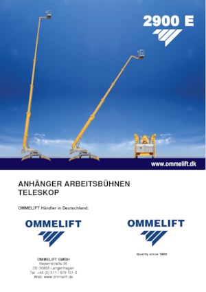 Nacelles télescopiques sur remorque OMMELIFT 2900 E