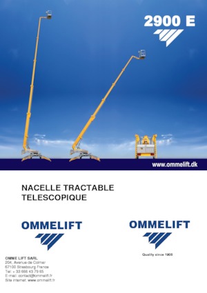 Nacelles télescopiques sur remorque OMMELIFT 2900 E