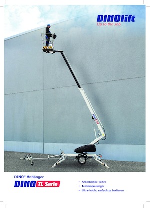 Nacelles télescopiques sur remorque Dino Lift Dino 105TL