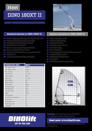 Nacelles télescopiques sur remorque Dino Lift Dino 180XT II