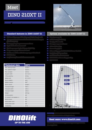 Nacelles à bras articulés montées sur camion Dino Lift Dino 210XT II