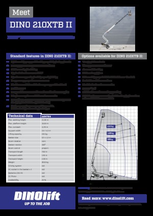 Nacelles à bras articulés montées sur camion Dino Lift Dino 210XTB II