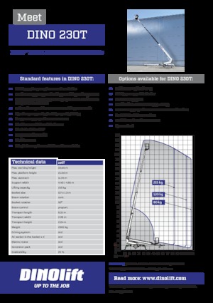 Nacelles télescopiques sur remorque Dino Lift Dino 230T