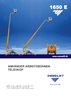 Nacelles télescopiques sur remorque OMMELIFT Omme 1300EB
