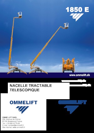 Nacelles télescopiques sur remorque OMMELIFT 1850 E