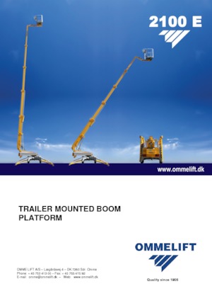 Nacelles télescopiques sur remorque OMMELIFT Omme 2100EB