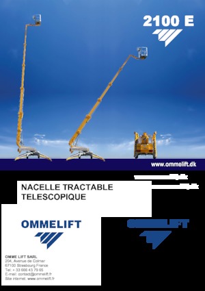 Nacelles télescopiques sur remorque OMMELIFT Omme 2100EB