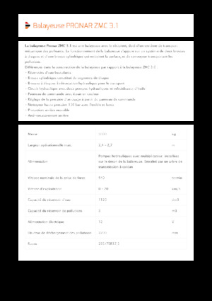 Balayeuses tractée Pronar ZMC 3.1