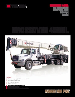 Grues mobiles sur camion TEREX CRANES Crossover 4500L