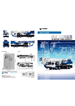 Grues mobiles sur camion Tadano GT 600 EX