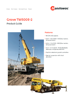 Grues mobiles sur camion Grove TM500E-2