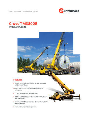 Grues mobiles sur camion Grove TMS800E