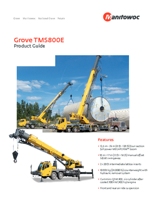 Grues mobiles sur camion Grove TMS800E