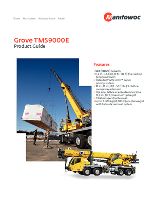 Grues mobiles sur camion Grove TMS 9000 E