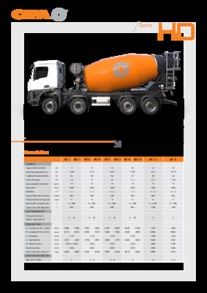 Bétonnières portée sur camion CIFA HDA 7