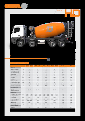 Bétonnières portée sur camion CIFA HD 15