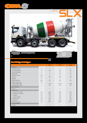 Bétonnières portée sur camion CIFA SLX 9