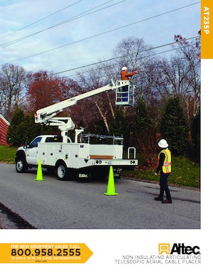 Nacelles à bras articulés montées sur remorque Altec AT235P
