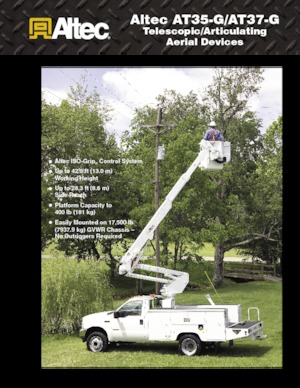 Nacelles à bras articulés montées sur remorque Altec AT35G