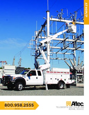 Nacelles à bras articulés montées sur remorque Altec AT40P – JEMS