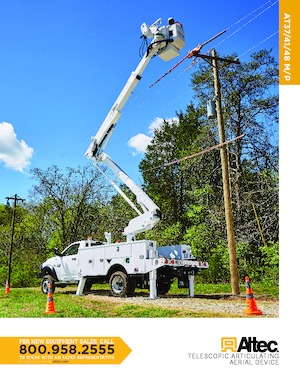 Nacelles à bras articulés montées sur remorque Altec AT48M/P