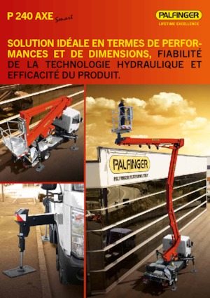 Nacelles à bras articulés montées sur remorque Palfinger P 240 AXE
