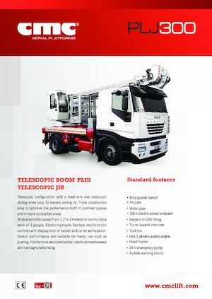 Nacelles à bras articulés montées sur remorque CMC PLJ300