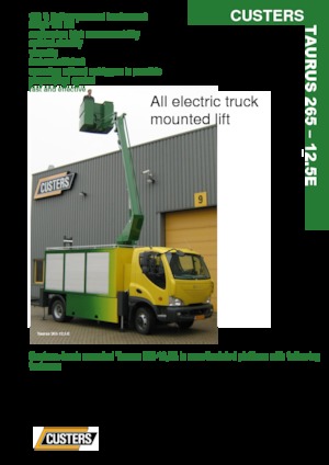 Nacelles à bras articulés montées sur remorque Custers Taurus 265-12,5E