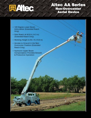 Nacelles à bras articulés montées sur remorque Altec AA55