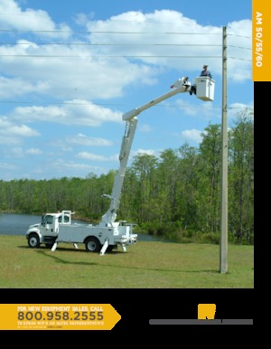 Nacelles à bras articulés montées sur remorque Altec AM50E