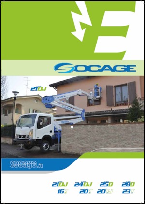 Nacelles à bras articulés montées sur remorque Socage forSte 25 D