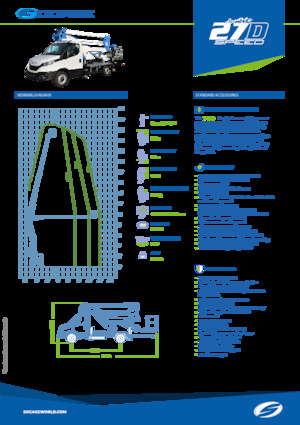 Nacelles à bras articulés montées sur camion Socage forSte 27 D 