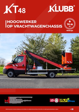 Nacelles à bras articulés montées sur remorque Klubb KT48