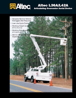 Nacelles à bras articulés montées sur remorque Altec L42A