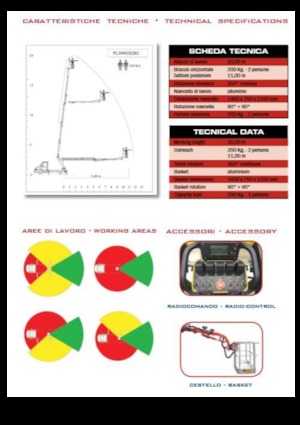 Nacelles à bras articulés montées sur remorque Benelligru P3.2S2 RC