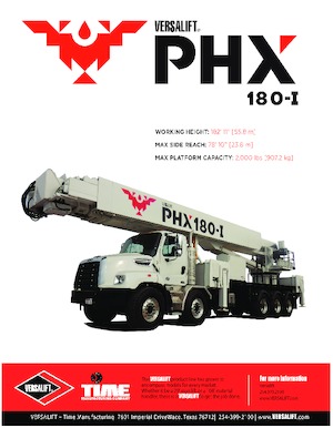 Nacelles à bras articulés montées sur remorque Versalift PHX-180-I (PHOENIX)
