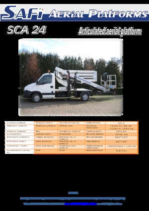 Nacelles à bras articulés montées sur camion Safi SCA 24 HE 