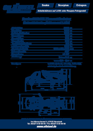 Nacelles à bras articulés montées sur remorque Oil & Steel Snake 2010H Plus